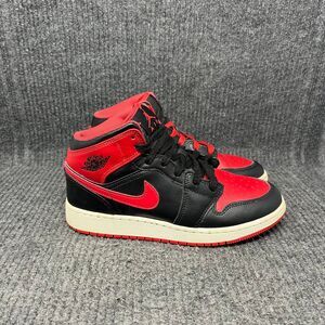 Nike Air Jordan 1 Mid Alternate Bred Black Red Women’s 7 (5.5Y) DQ8423-060